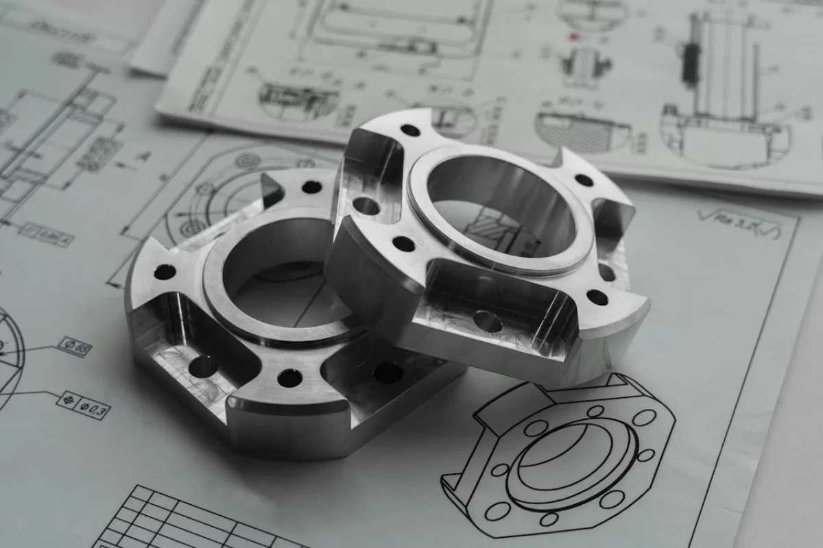 Precision CNC machined parts with engineering drawings — VNcontX Vietnam
